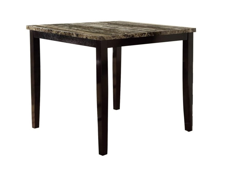 Dining Table Faux Marble Top Birch Veneer Mdf Dining Room Furniture 1Pc Table