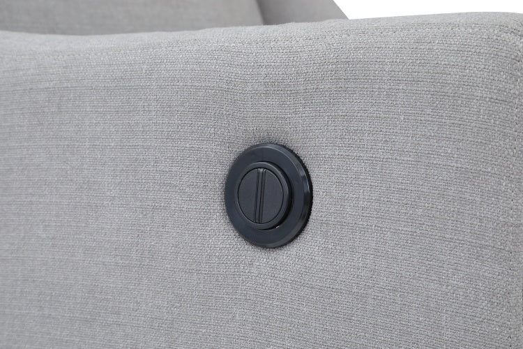 Pronto Power Recliner Oyster Gray Fabric