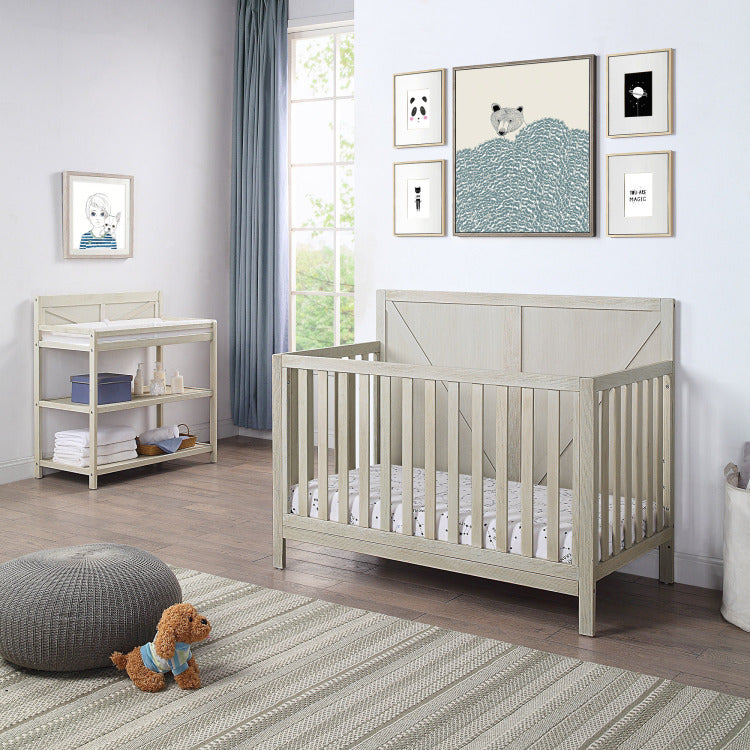 Barnside 4 In 1 Convertible Crib Washed Gray