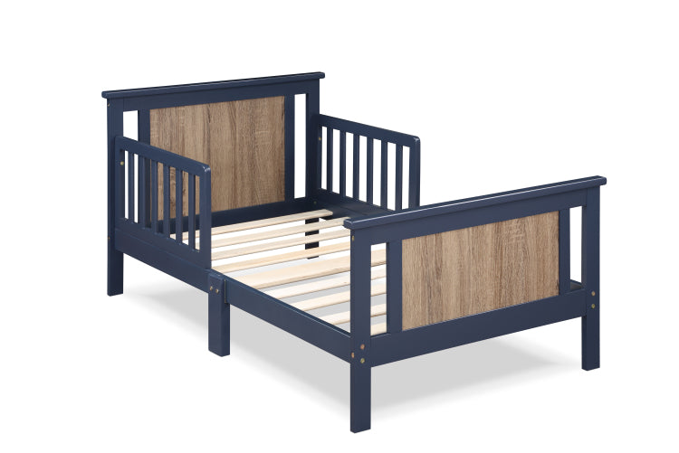 Connelly Reversible Panel Toddler Bed Midnight Blue Vintage Walnut