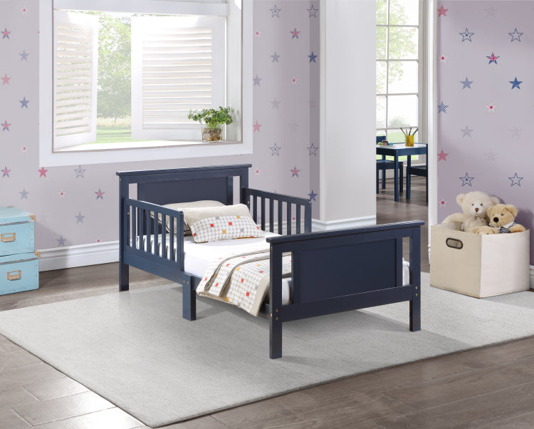 Connelly Reversible Panel Toddler Bed Midnight Blue Vintage Walnut