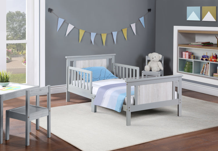 Connelly Reversible Panel Toddler Bed Gray Rockport Gray