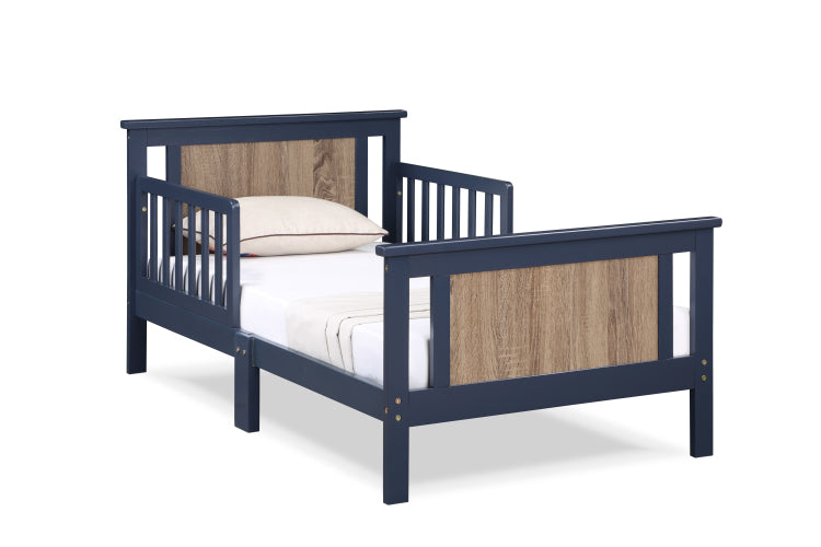 Connelly Reversible Panel Toddler Bed Midnight Blue Vintage Walnut