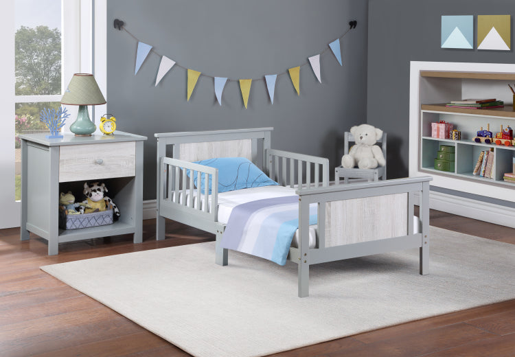 Connelly Reversible Panel Toddler Bed Gray Rockport Gray