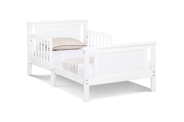 Connelly Reversible Panel Toddler Bed White Rockport Gray