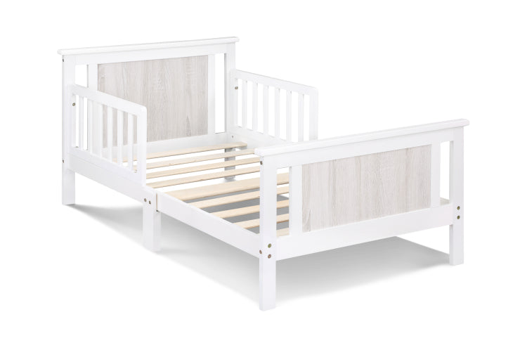 Connelly Reversible Panel Toddler Bed White Rockport Gray