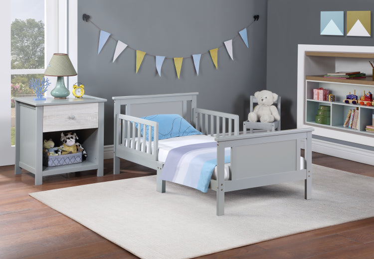 Connelly Reversible Panel Toddler Bed Gray Rockport Gray