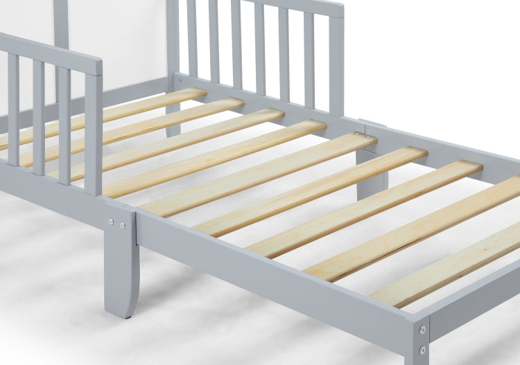 Birdie Toddler Bed Light Gray White