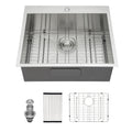 25"X22"X12" Stainless Steel Laundry Utility Sink Drop In Topmount 16 Gauge Deep Single Bowl Kitchen Sink Basin