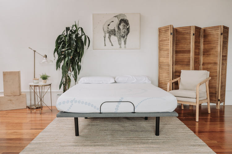 8" Memory Foam Mattress Twin In White Light Blue
