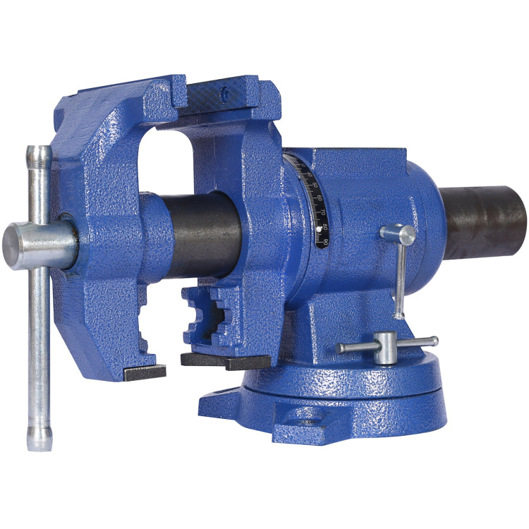 5" Multi Jaw Rotating Bench Vise ,Multipurpose Vise Bench,360 Degree Rotation Clamp On Vise With Swivel Base And Head ,5Inch Blue