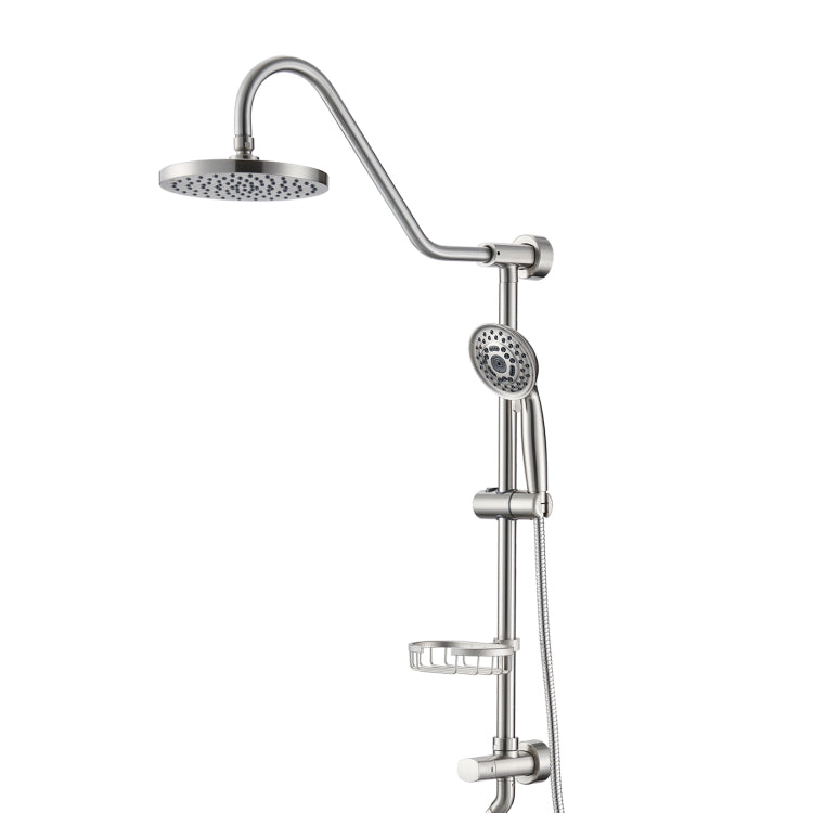 Shower Head With Handheld Shower System With 8" Rain Shower Head