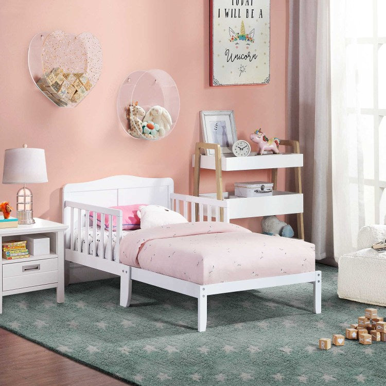 Birdie Toddler Bed White White