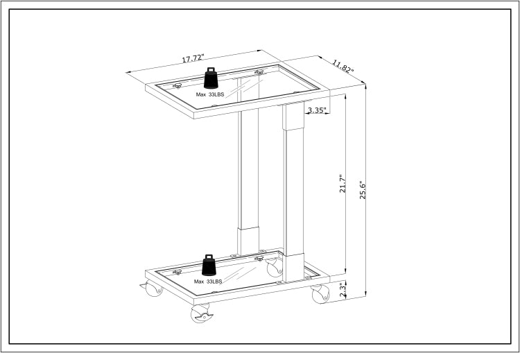 Golden Side Table, Acrylic Sofa Table, Glass Top C Shape Table With Metal Base For Living Room, Bedroom, Balcony Home And Office