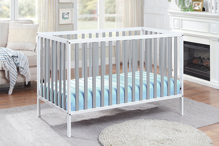 Deux Remi 3 In 1 Convertible Island Crib White Gray