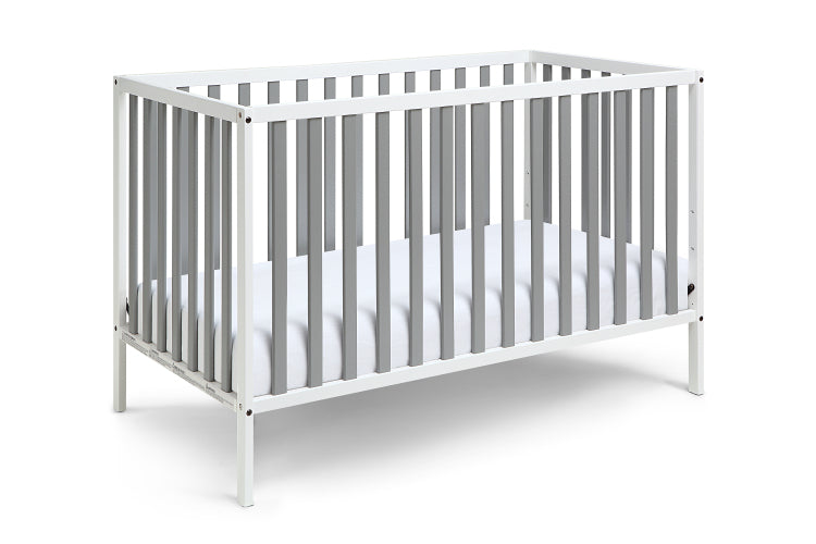 Deux Remi 3 In 1 Convertible Island Crib White Gray