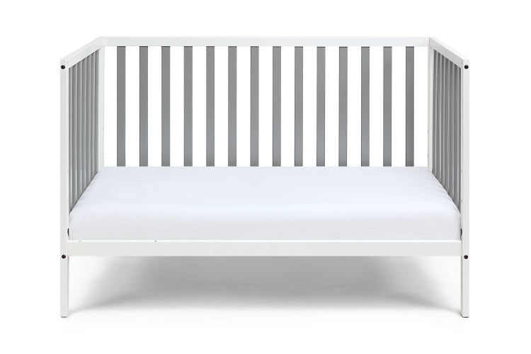 Deux Remi 3 In 1 Convertible Island Crib White Gray