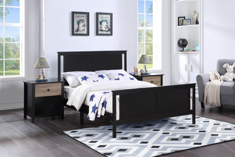 Connelly Nightstand Black Vintage Walnut