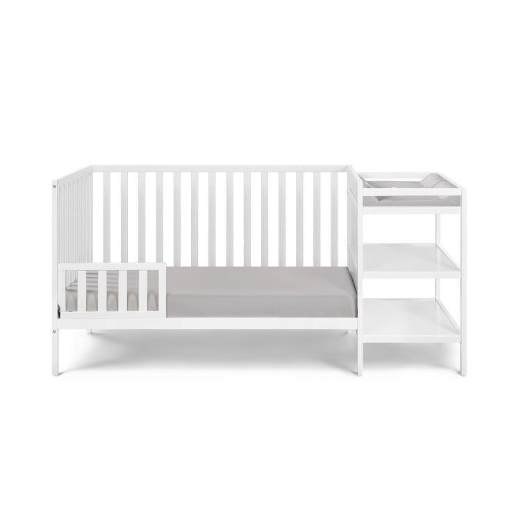 Palmer 3 In 1 Convertible Crib And Changer Combo White