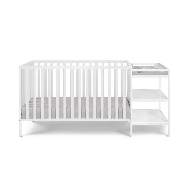 Palmer 3 In 1 Convertible Crib And Changer Combo White