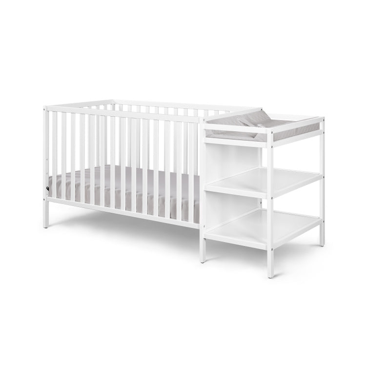Palmer 3 In 1 Convertible Crib And Changer Combo White