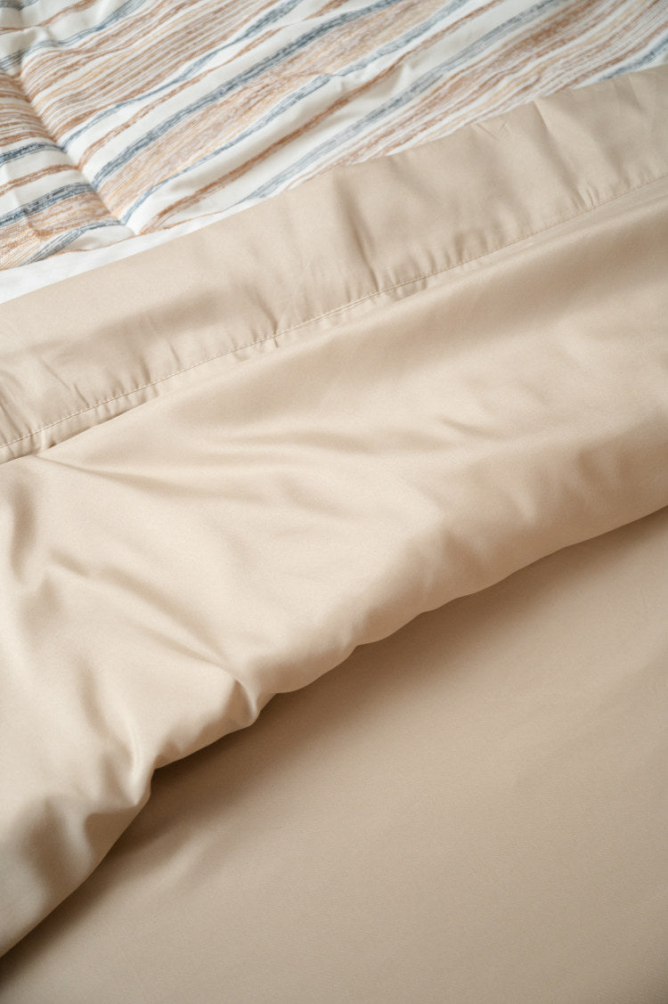 4 Piece Khaki Microplush And Bamboo Queen Hypoallergenic Sheet Set