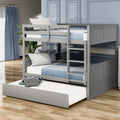 Full Over Full Bunk Bed With Twin Size Trundle, Gray Old Sku: Lp000250Aae