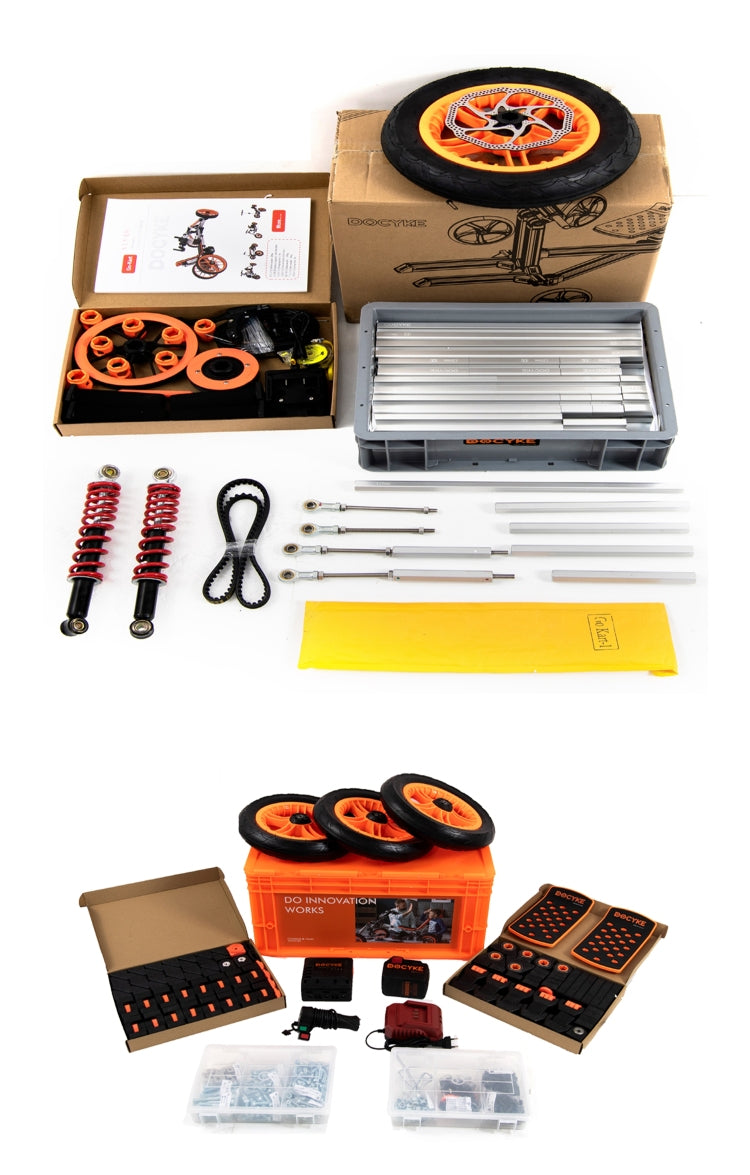 Modular Design High Strength Material Electric Innovation Kart, More Than 20 Kinds Of Assembly Methods, Suitable For Outdoor Sports, Parent Child Interaction,Promotion Plus A S Kit