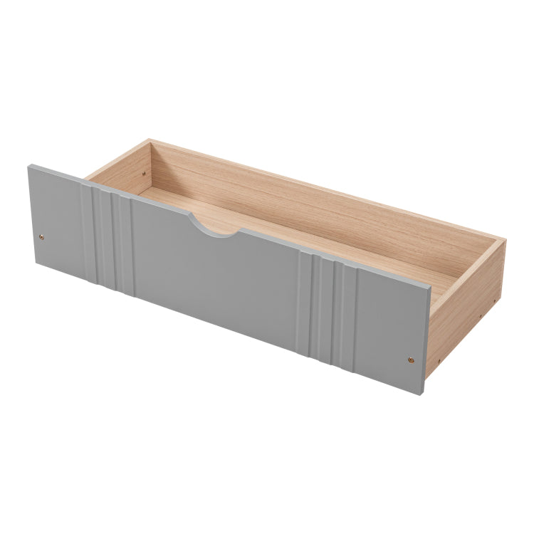 Full Size Daybed Wood Bed With Two Drawers,Gray Old Sku:Lp000058Aae