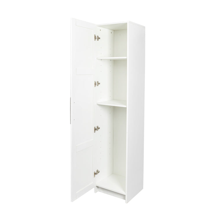Stackable Wall Mounted Storage Cabinet, 15.75" D X 15.75" W X 70.87" H, White