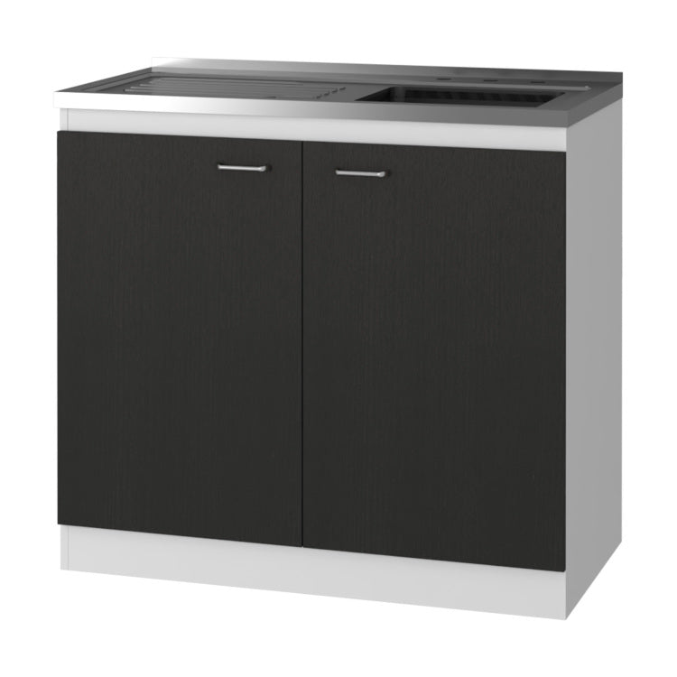 Dark Walnut Rectangle 2 Door Utility Sink And Cabinet