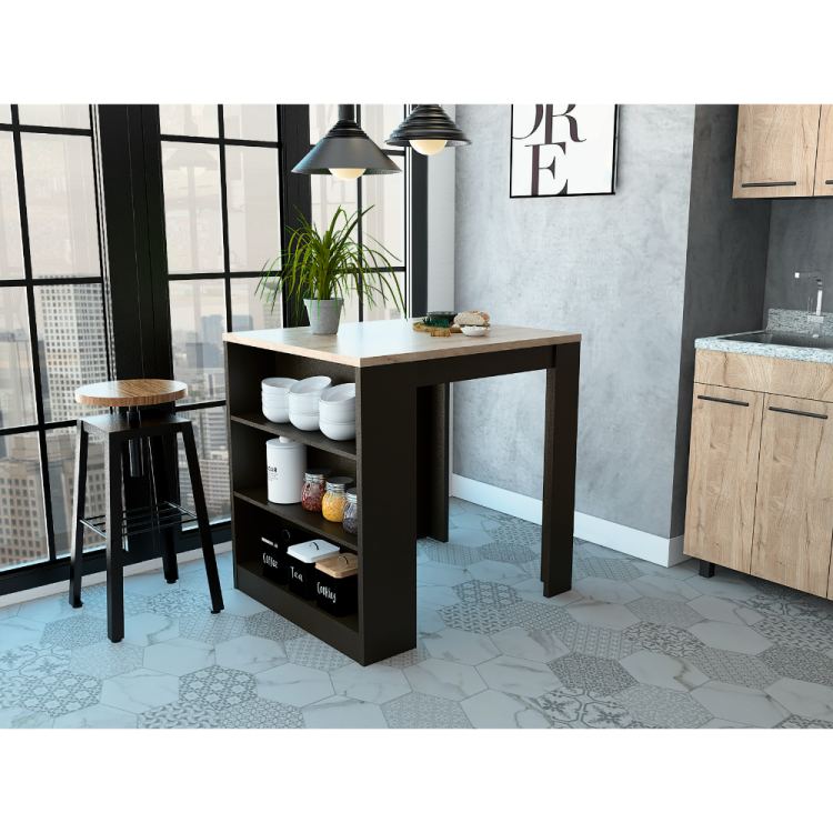 3 Drawer Kitchen Island Wenge And Pine