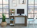 White And Pine 4 Shelf Writing Desk