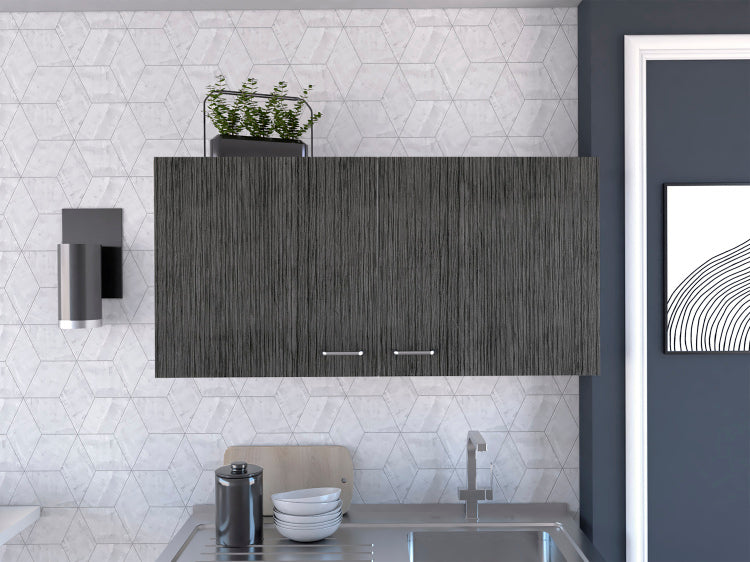 Brookeline Rectangle 2 Door Wall Cabinet White And Smokey Oak