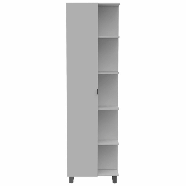 White 5 Shelf Linen Cabinet