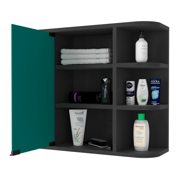 Roseburg 6 Shelf Medicine Cabinet With Mirorr Wenge