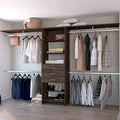 Brentwood 3 Drawer 4 Shelf Closet System Dark Walnut