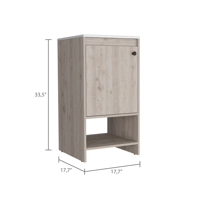 Westbury 1 Shelf Freestanding Vanity Cabinet Light Gray