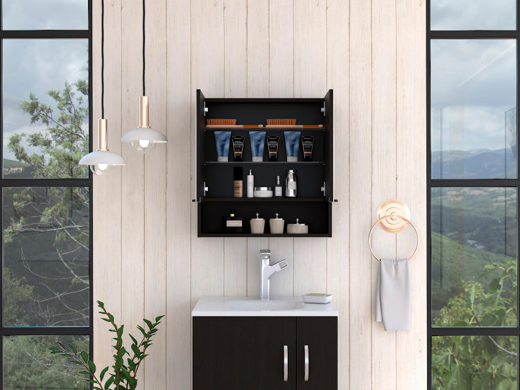 Rectangle Medicine Cabinet With Mirror Wenge