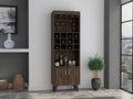 Dark Walnut 1 Drawer 2 Shelf Bar Cabinet