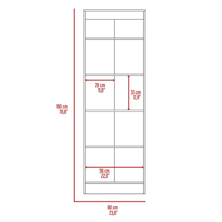 Buxton Rectangle 2 Door Storage Tall Cabinet White Washed Oak