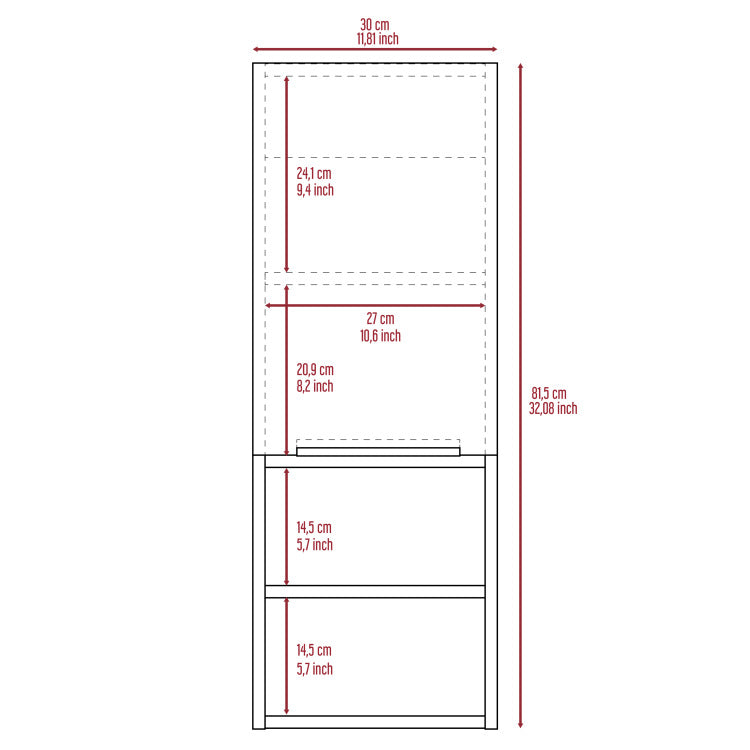 Kingston Rectangle 2 Shelf Medicine Cabinet White