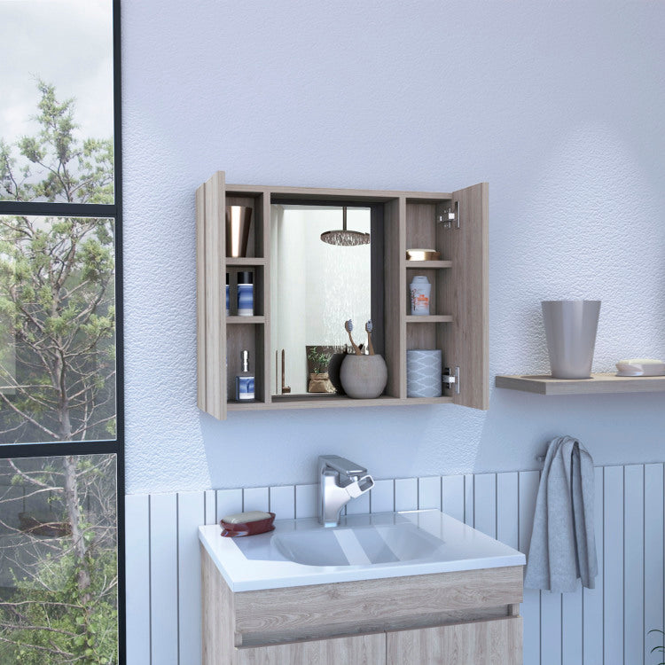 Ellegrini 1 Drawer Medicine Cabinet Light Grey