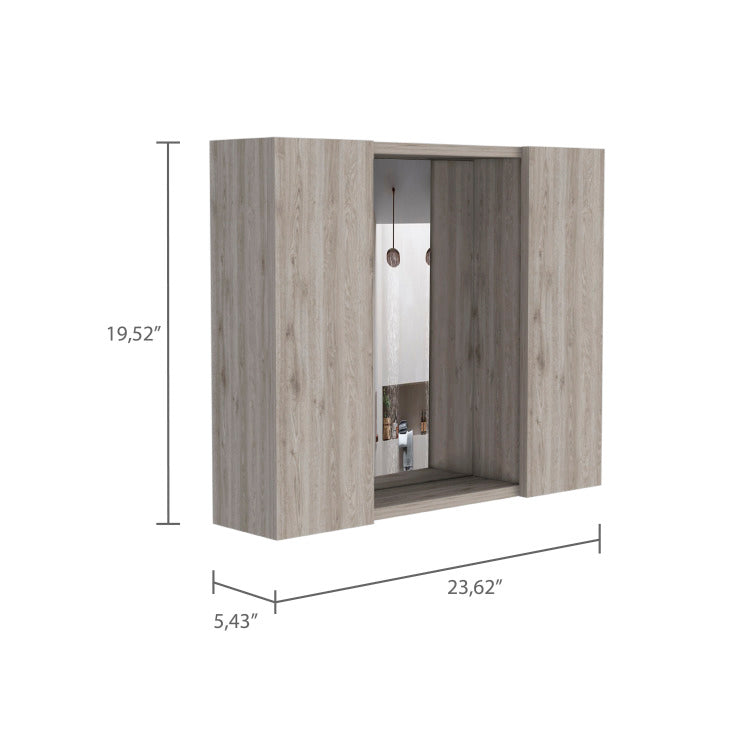 Ellegrini 1 Drawer Medicine Cabinet Light Grey