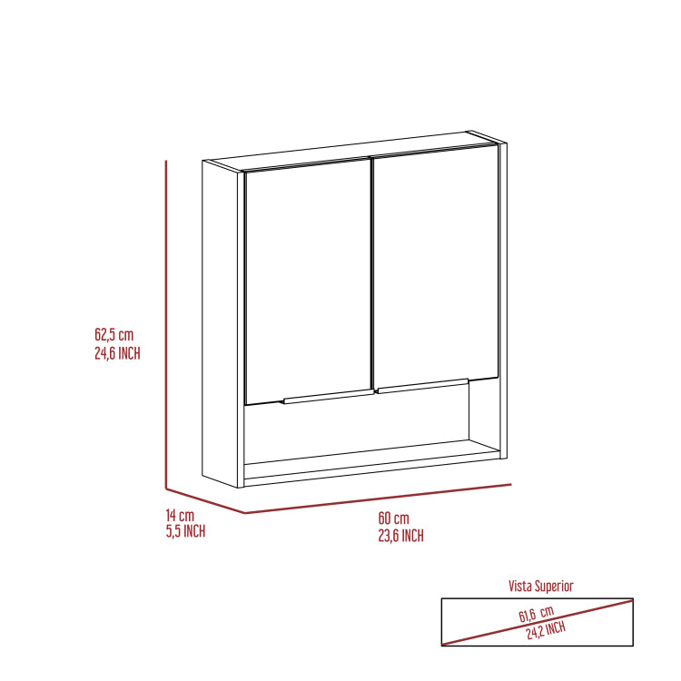 Rectangle Medicine Cabinet With Mirror Wenge