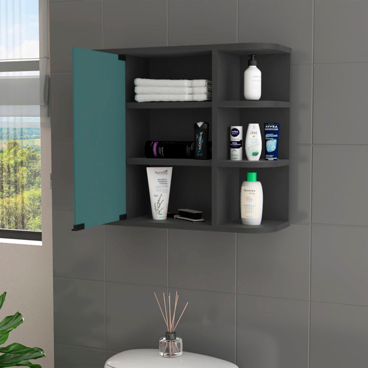 Roseburg 6 Shelf Medicine Cabinet With Mirorr Wenge