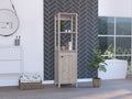 Hanover 4 Shelf Linen Cabinet Light Grey