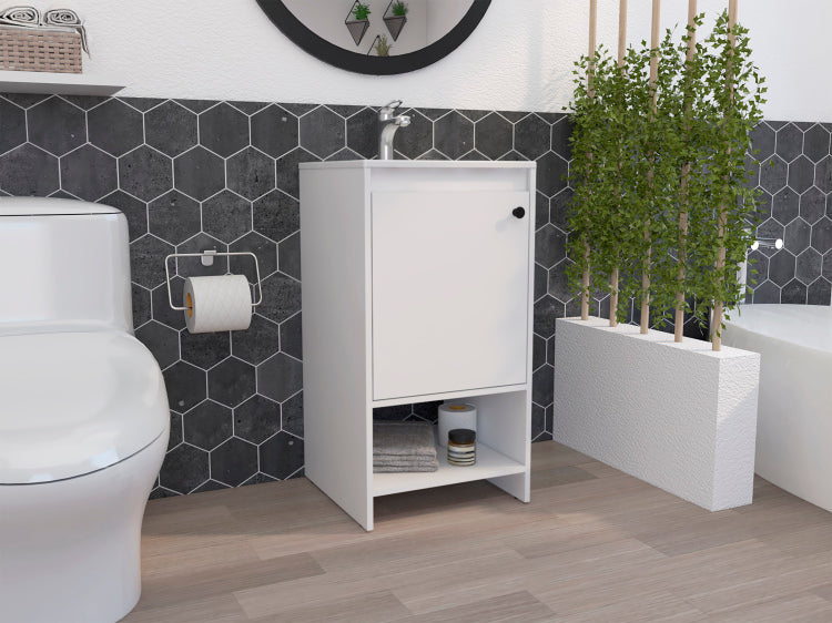 Westbury 1 Shelf Freestanding Vanity Cabinet White