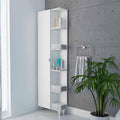 White 5 Shelf Linen Cabinet