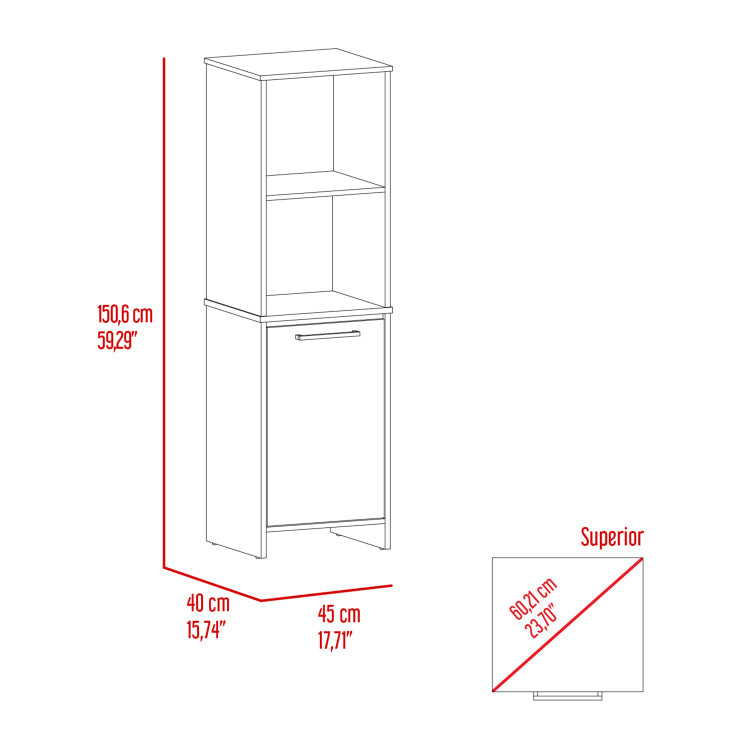 Forester 1 Shelf Pantry Cabinet White